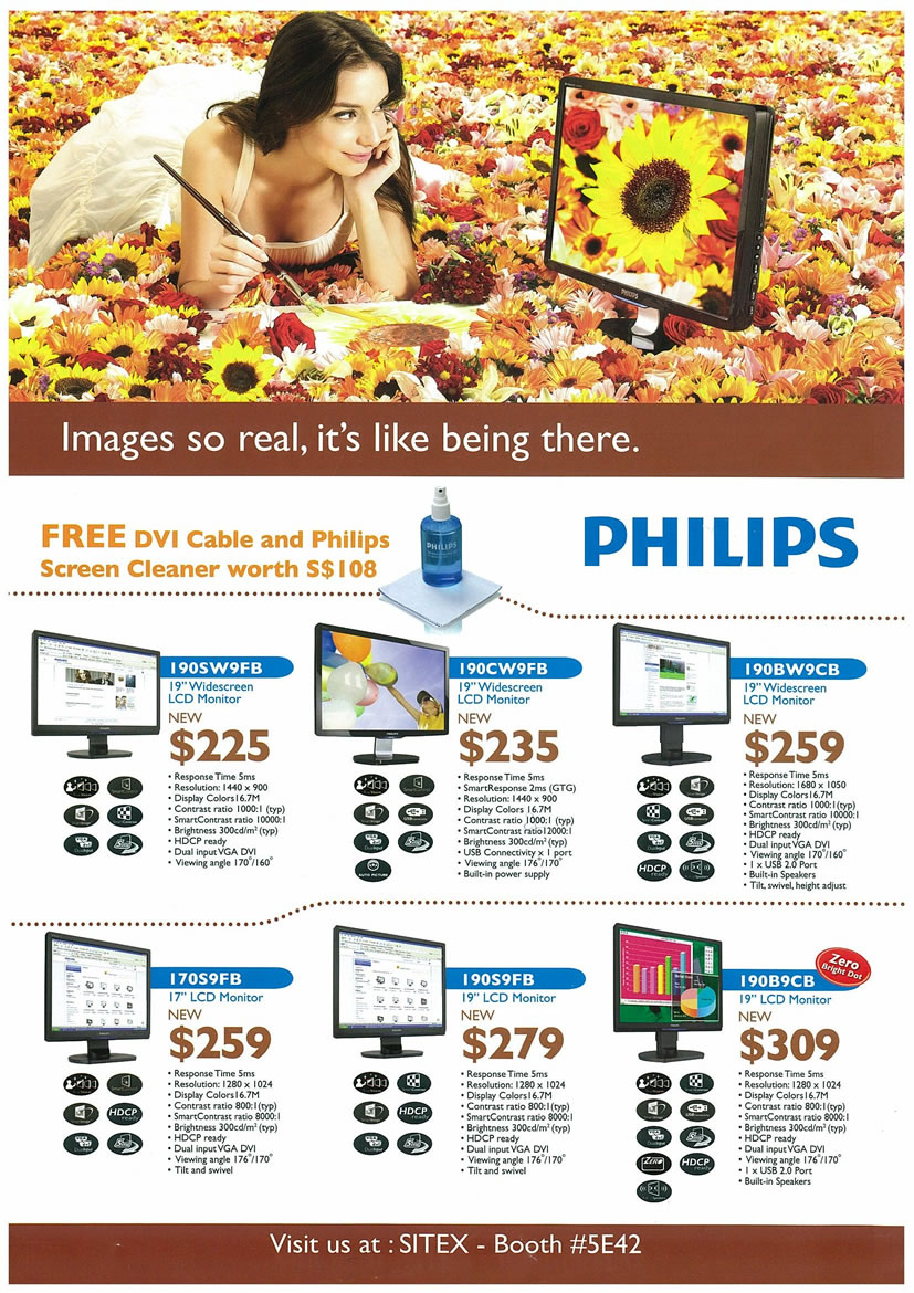 Sitex 2008 price list image brochure of Philips LCD Monitors Page 1 - Vr-zone Tclong