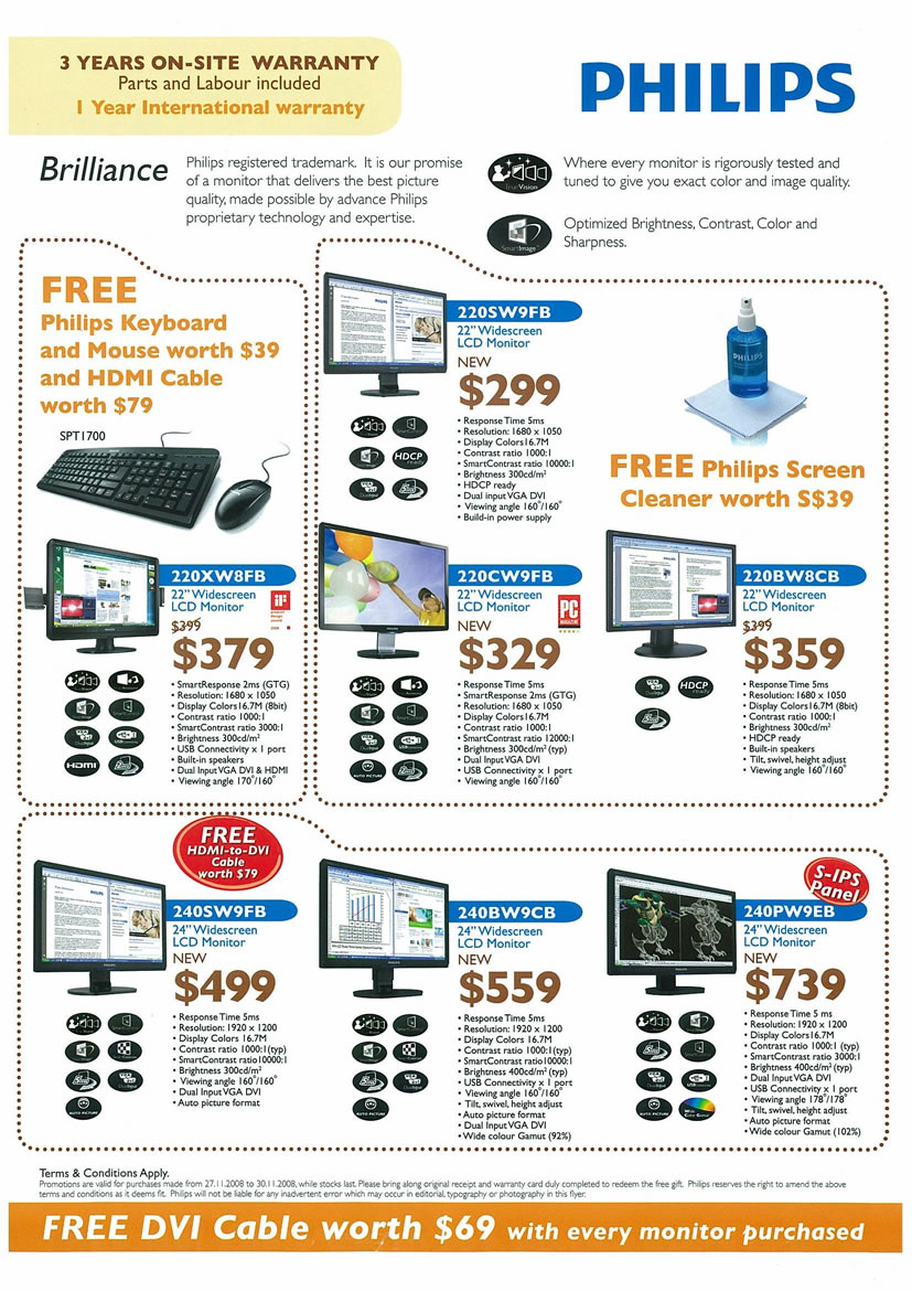 Sitex 2008 price list image brochure of Philips LCD Monitors Page 2 - Vr-zone Tclong