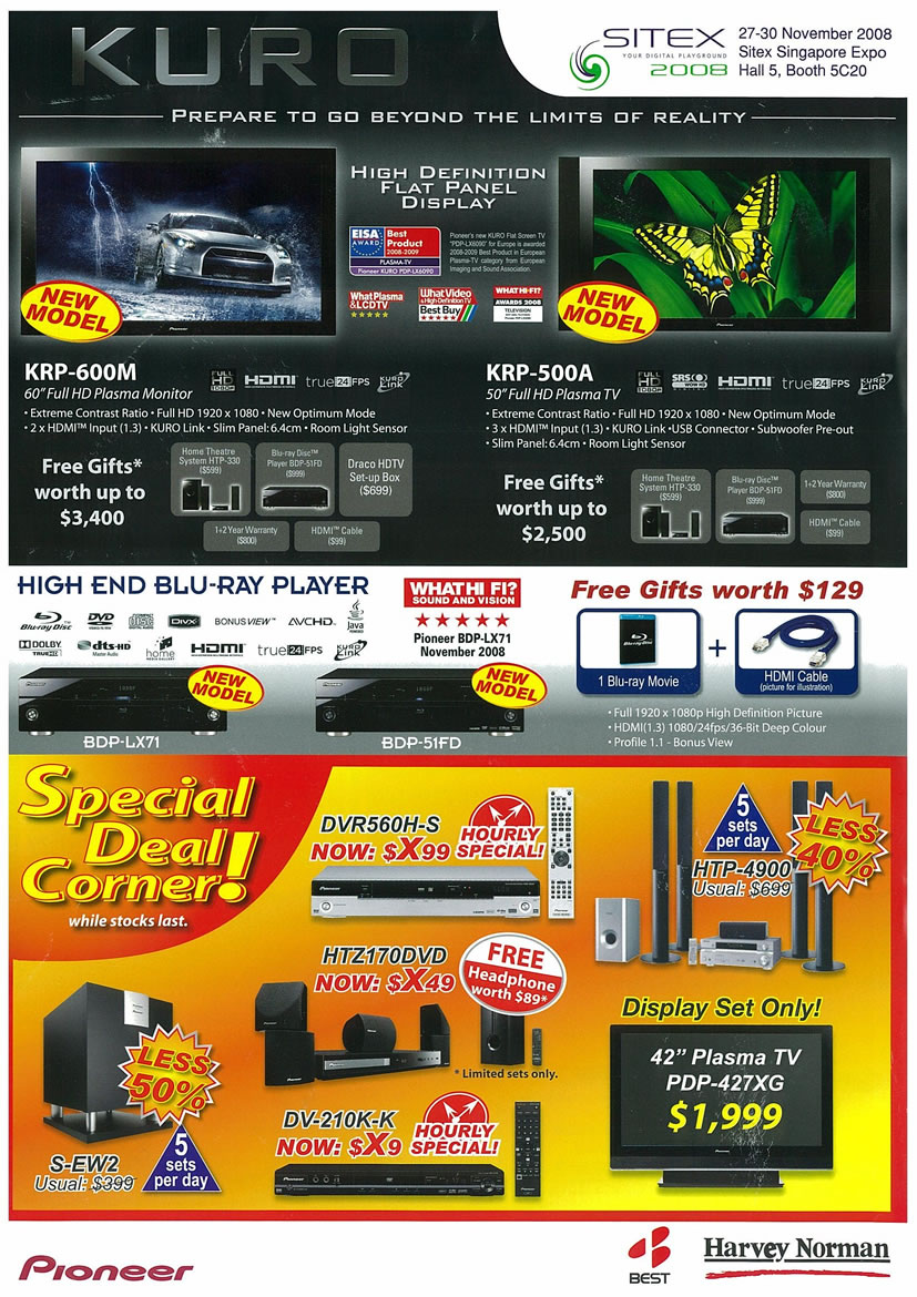 Sitex 2008 price list image brochure of Pioneer Harvey Norman Page 2 - Vr-zone Tclong