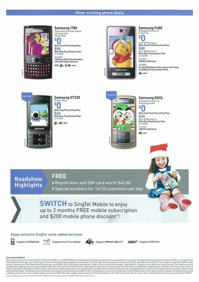 Sitex 2008 price list image brochure of Samsung Mobile SingTel Page 2 - Vr-zone Tclong