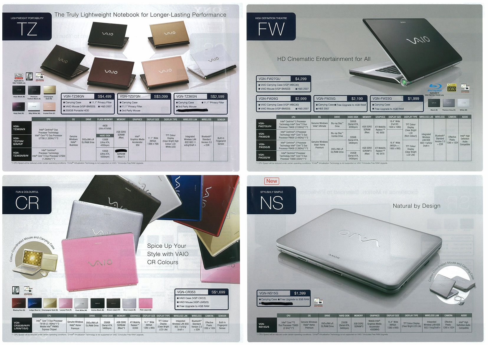 Sitex 2008 price list image brochure of Sony Notebooks Page 2 - Vr-zone Tclong