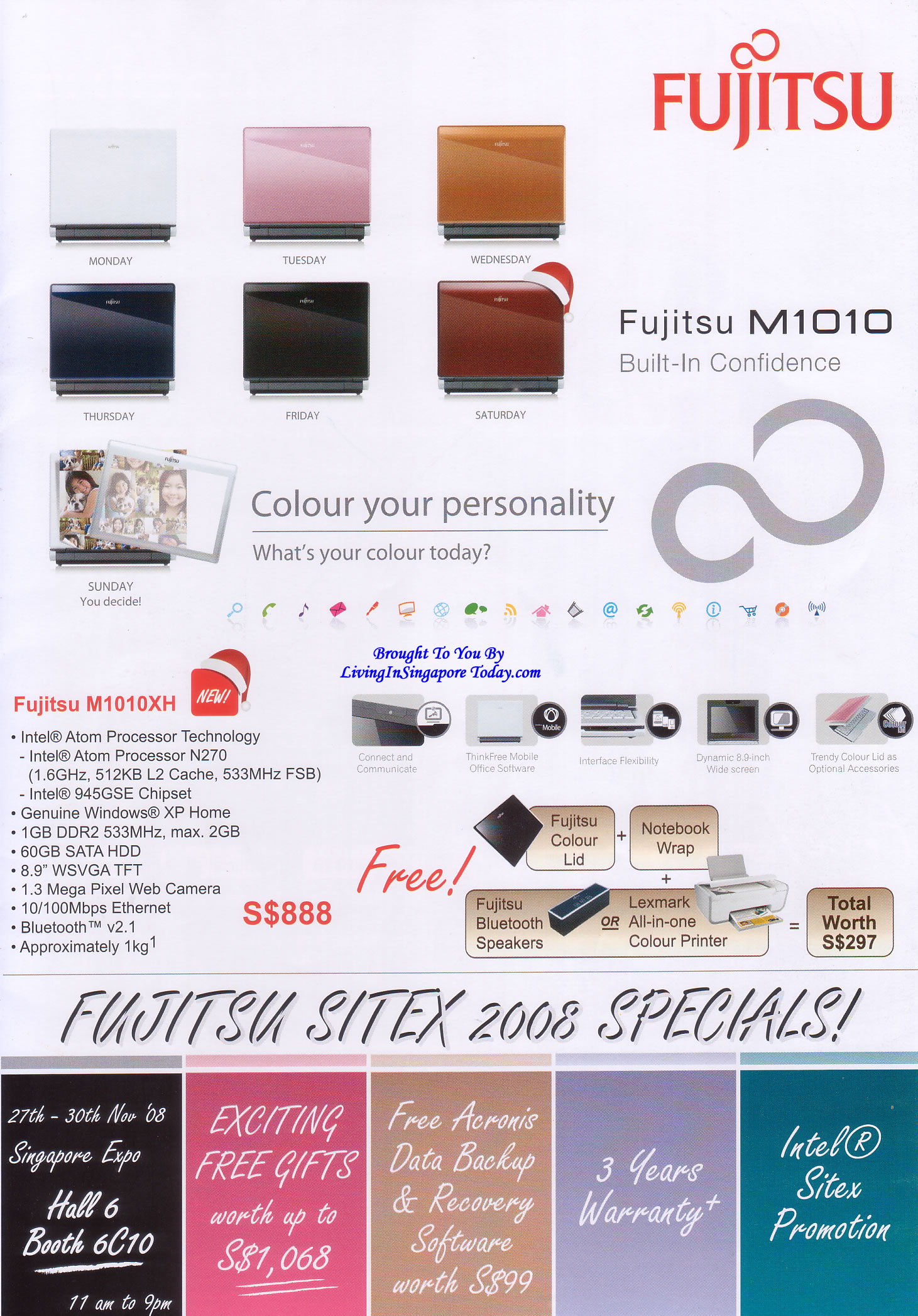 Sitex 2008 price list image brochure of Fujitsu M1010