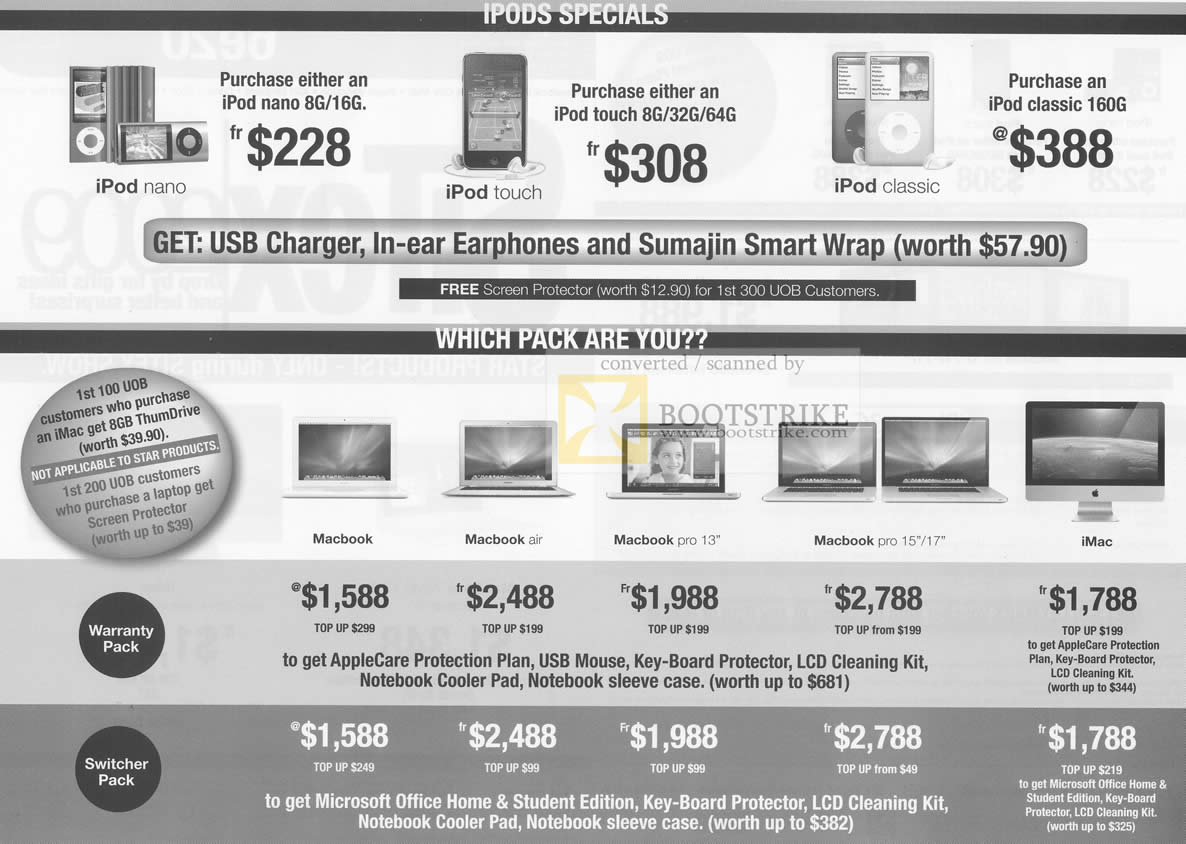 Sitex 2009 price list image brochure of Apple IPod Nano 8G 16G Touch Classic Macbook Air Pro IMac Epi Centre