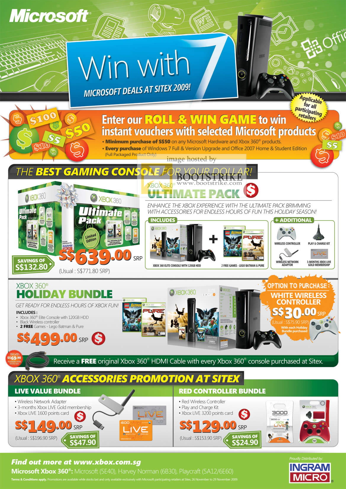 Sitex 2009 price list image brochure of Microsoft XBox 360 Accessories Controller Wireless Elite Console Games