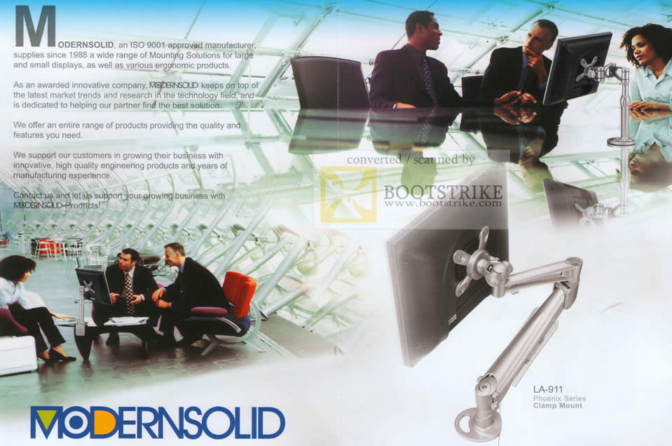 Sitex 2009 price list image brochure of ModernSolid LA 911 Phoenix Series Clamp Mount