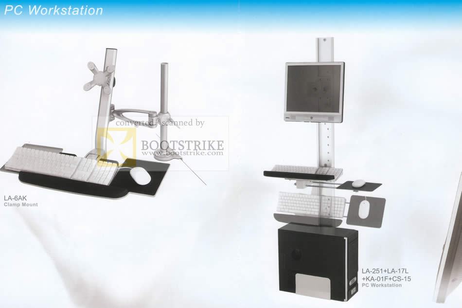 Sitex 2009 price list image brochure of ModernSolid PC Workstation Clamp Mount LA 6AK LA 251 17L KA 01F CS 15