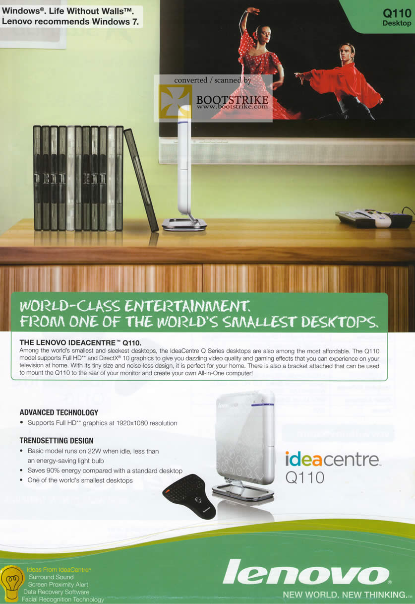 Sitex 2009 price list image brochure of Starhub Lenovo Ideacentre Q110 Desktop PC