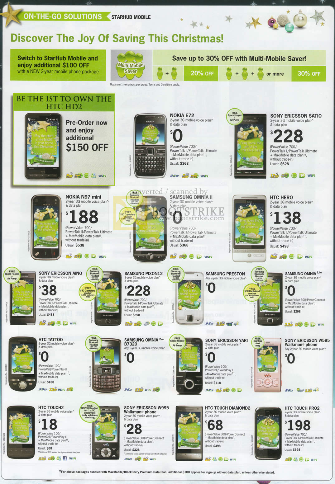 Sitex 2009 price list image brochure of Starhub Mobile Phones Nokia Samsung Omnia HTC Sony Ericsson