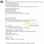 Singapore Expo Car Parking Charges Driving Directions