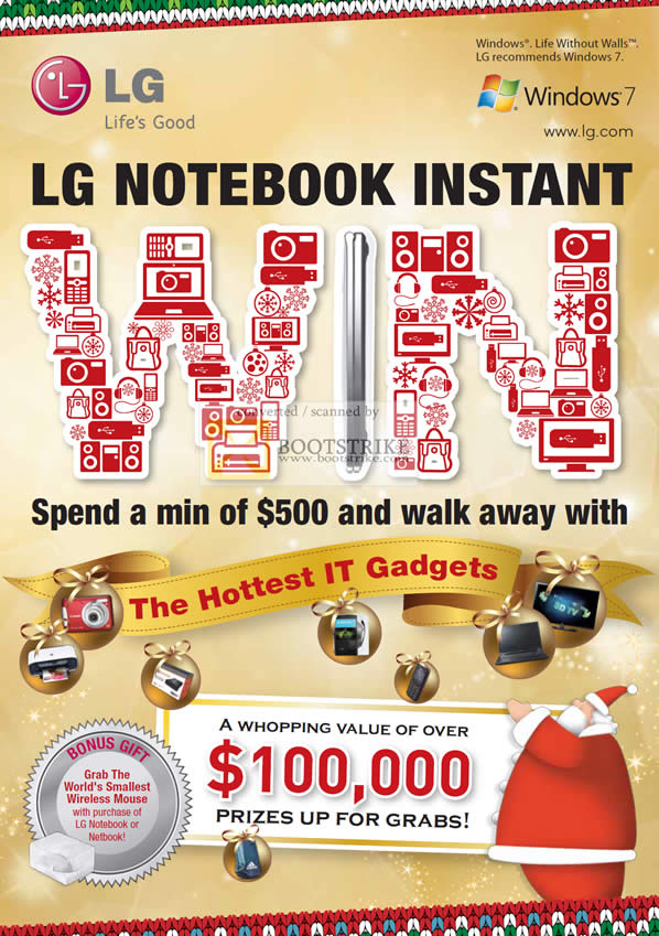 Sitex 2010 price list image brochure of LG Notebooks Instant Win Lucky Draw