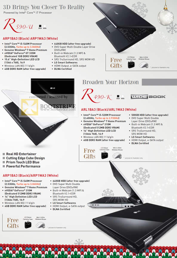 Sitex 2010 price list image brochure of LG Notebooks R590 U ARP1BA3 R490 K ARL1BA3 ARP1BA3 ARP1WA3