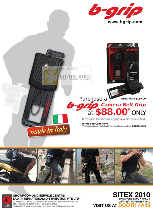 Sitex 2010 price list image brochure of Lau Intl B Grip Camera Belt Grip