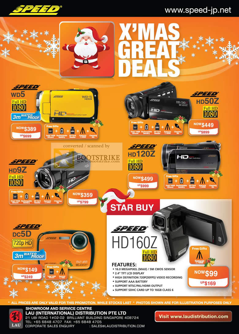 Sitex 2010 price list image brochure of Lau Intl Speed Video Camcorder WD5 HD50Z HD9Z HD120Z DC5D HD160Z