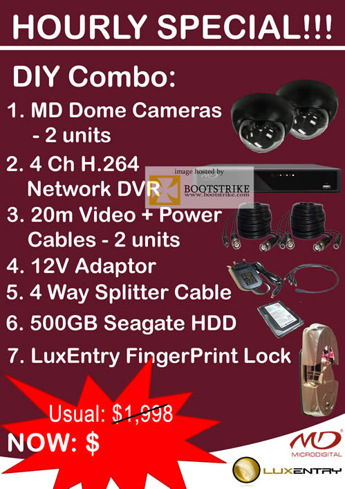 Sitex 2010 price list image brochure of Omeio Hourly Special MD Dome Cameras Network DVR LuxEntry FingerPrint