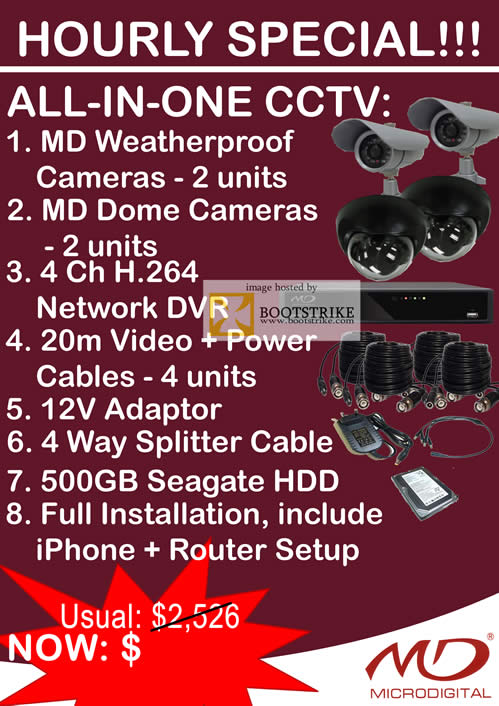 Sitex 2010 price list image brochure of Omeio Hourly Special MD Weatherproof Cameras Dome Network DVR