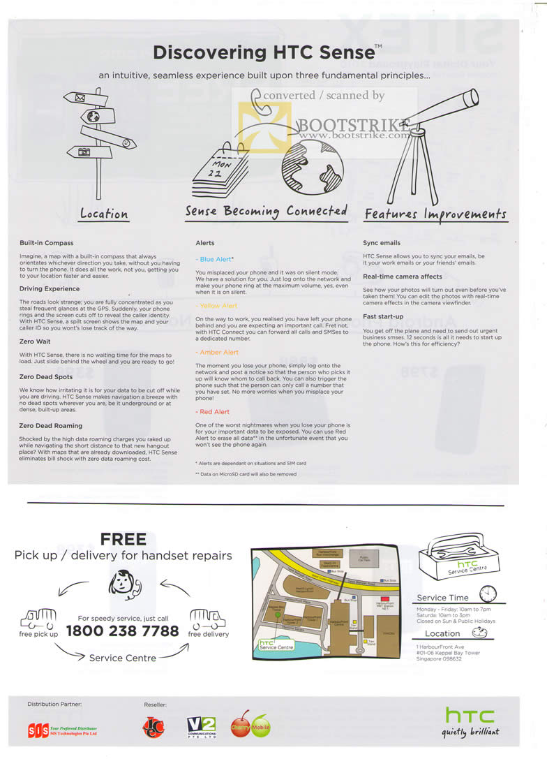 Sitex 2010 price list image brochure of Qool Labs HTC Sense Features Compass GPS Emails Alerts