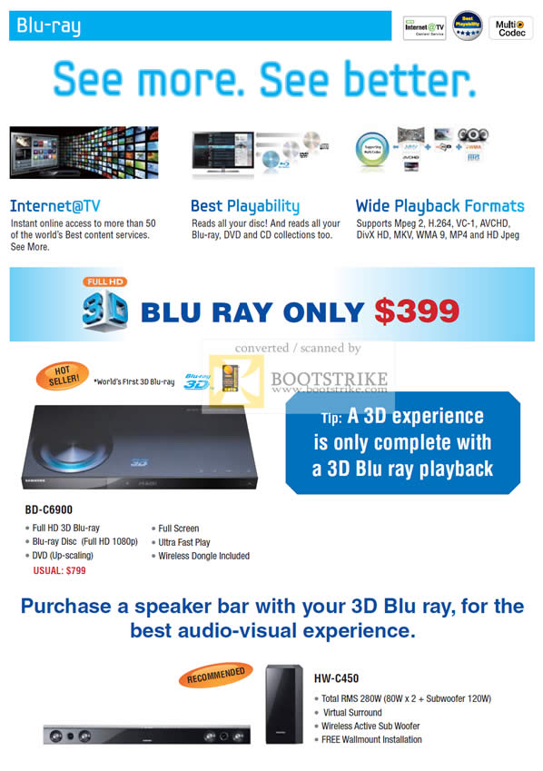 Sitex 2010 price list image brochure of Samsung Courts Blu Ray Player BD C6900 1