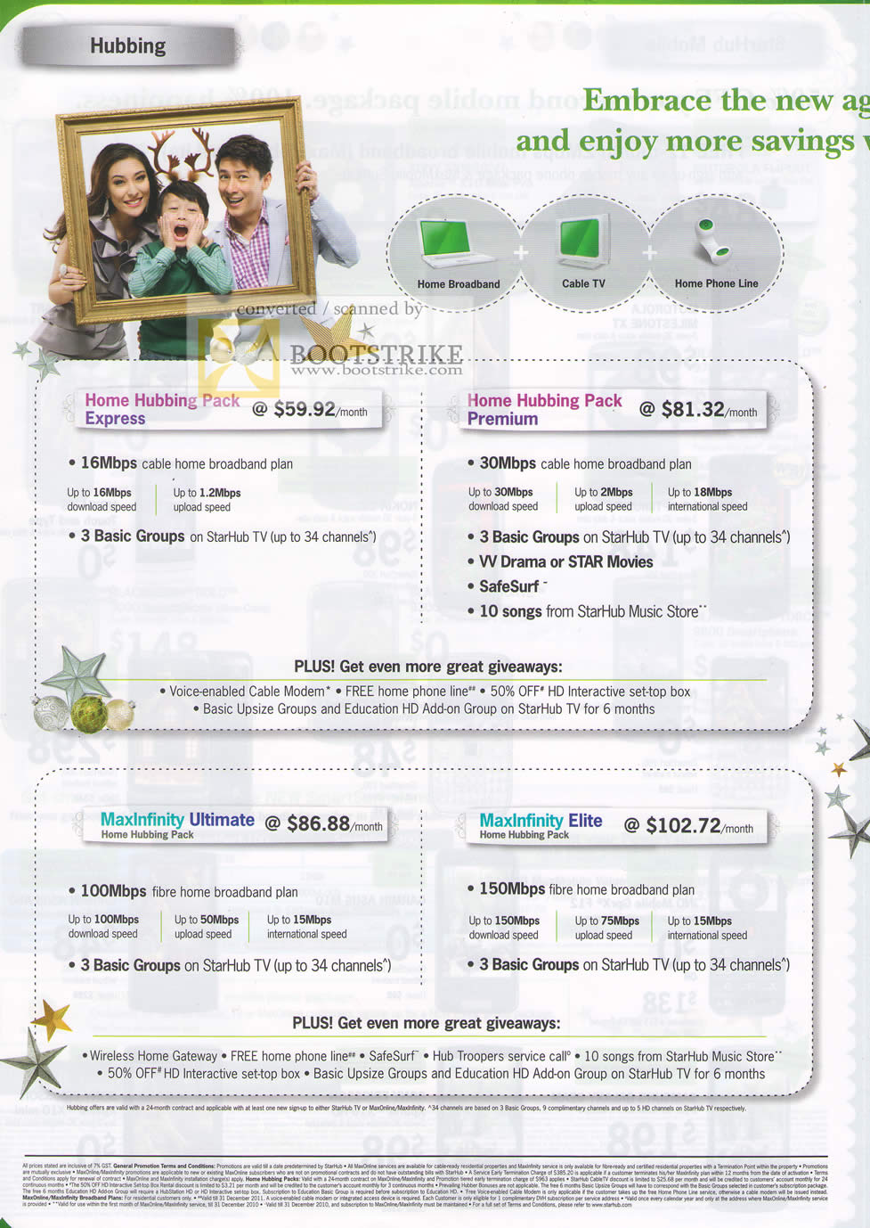 Sitex 2010 price list image brochure of Starhub Home Hubbing Pack Express Premium MaxInfinity Ultimate Elite