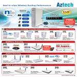 Aztech GR7000 Wireless N Gigabit Router HL280 HomePlug Powerline Ethernet Adapter 3G ADSL2