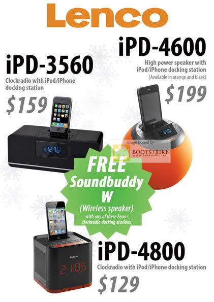 SITEX 2011 price list image brochure of Orange Lenco IPod IPhone Docking Station, IPD-3560, IPD-4600, IPD-4800