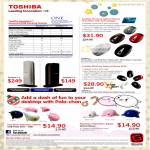 Toshiba Dynadock Universal USB Docking Station, Wireless Optical Mouse W25, W20, Pala-Chan, Papu-Chan, Kujiran USB Flash Drive