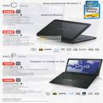 Notebooks Vaio C VPCCA36FG B, VPCCB36FG B, VPCF236HG B, VPCF237HG BI