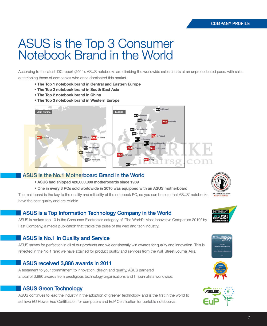 SITEX 2012 price list image brochure of ASUS Company Profile