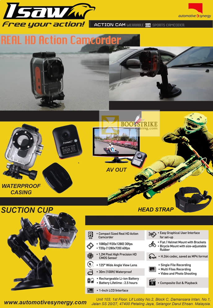 SITEX 2012 price list image brochure of Allbright Isaw Car Video Recorder Features