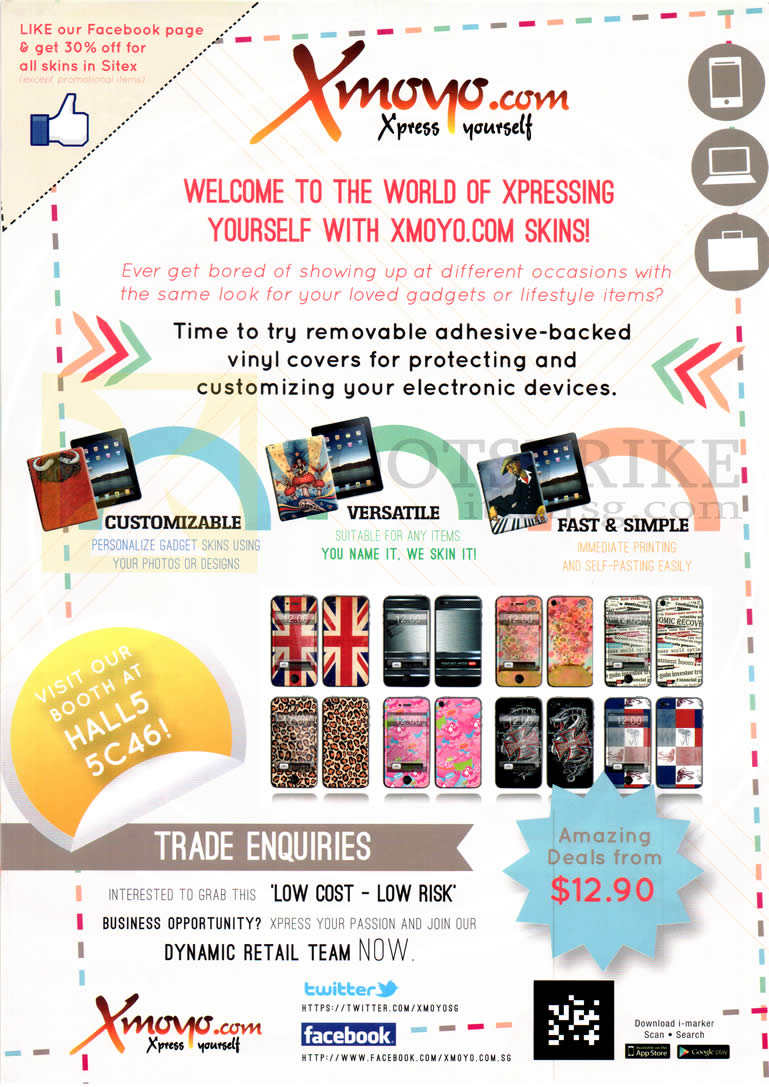 SITEX 2012 price list image brochure of Avea Xmoyo Tablet Mobile Phone Case Skins