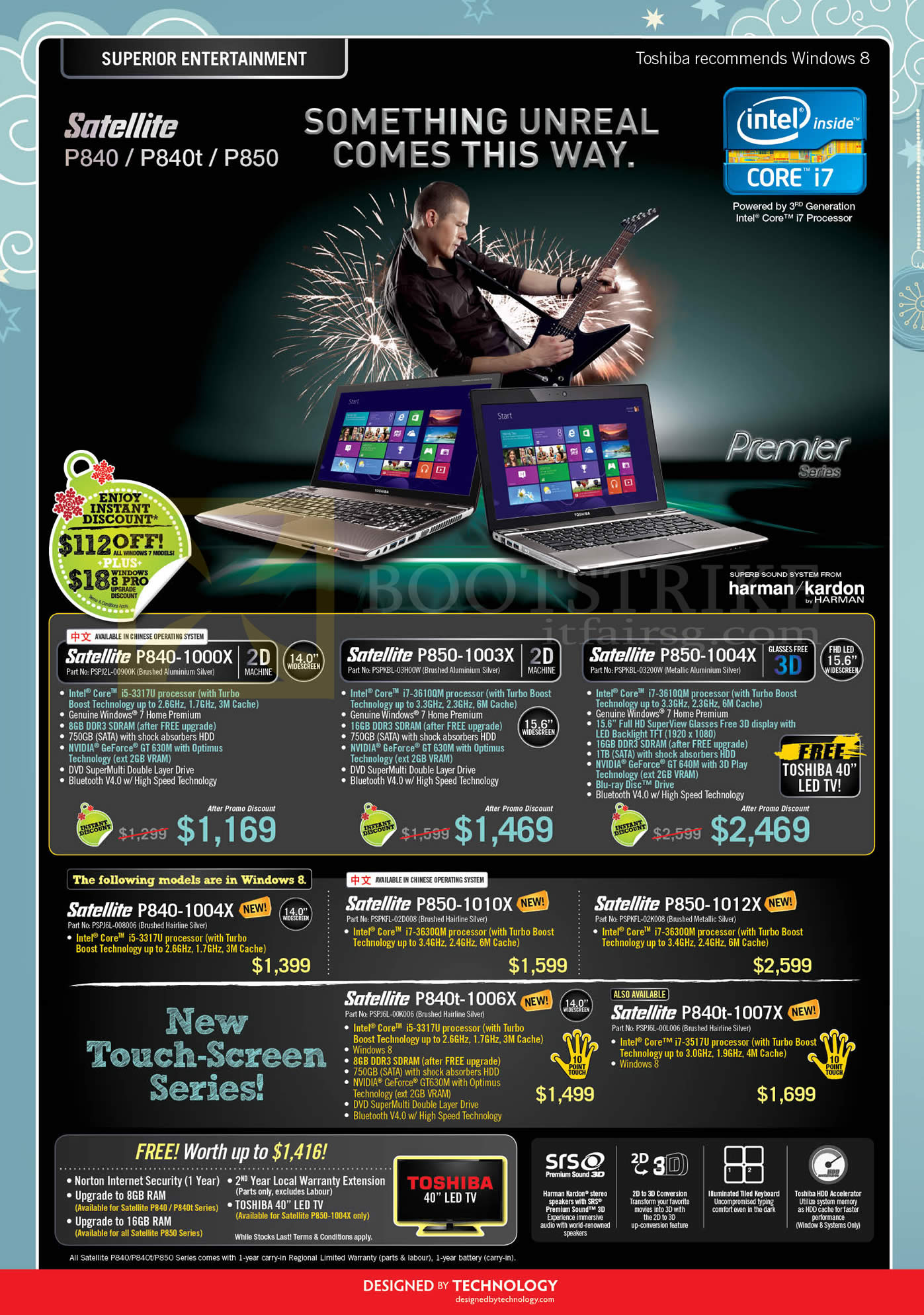 SITEX 2012 price list image brochure of Toshiba Notebooks Satellite P840-1000X, P840t-1006X, P840t-1007X, P850-1003X, P850-1004X, P850-1010X, P850-1012X