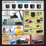 Red Dot Photo Tamron Lens, Audio Technica ATR DSLR ATH Mic Booms, Audio Monitor, Jusino Tripods Monopods, Hiti, Camera Bags, Accessories