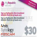 MyRepublic 30 Dollar Redemption, Hiti, Synology, Foscam 1