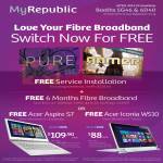 Fibre Broadband Pure, Gamer, Free Service Installation, Free 6 Months Fibre Broadband, Free Acer Aspire S7 Ultrabook Notebook, Acer Iconia W510 Tablet