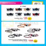 Digital Camera Pen Accessories E-PM1 Leather Skin, Genuine Handmade Leather Jacket, Strap