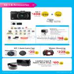 Digital Camera XZ-1 Accessories, Auto Lens Cap, Water Housing, Leather Case, Fabric Neck Strap