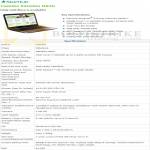 Toshiba Satellite M840 Notebook Specifications