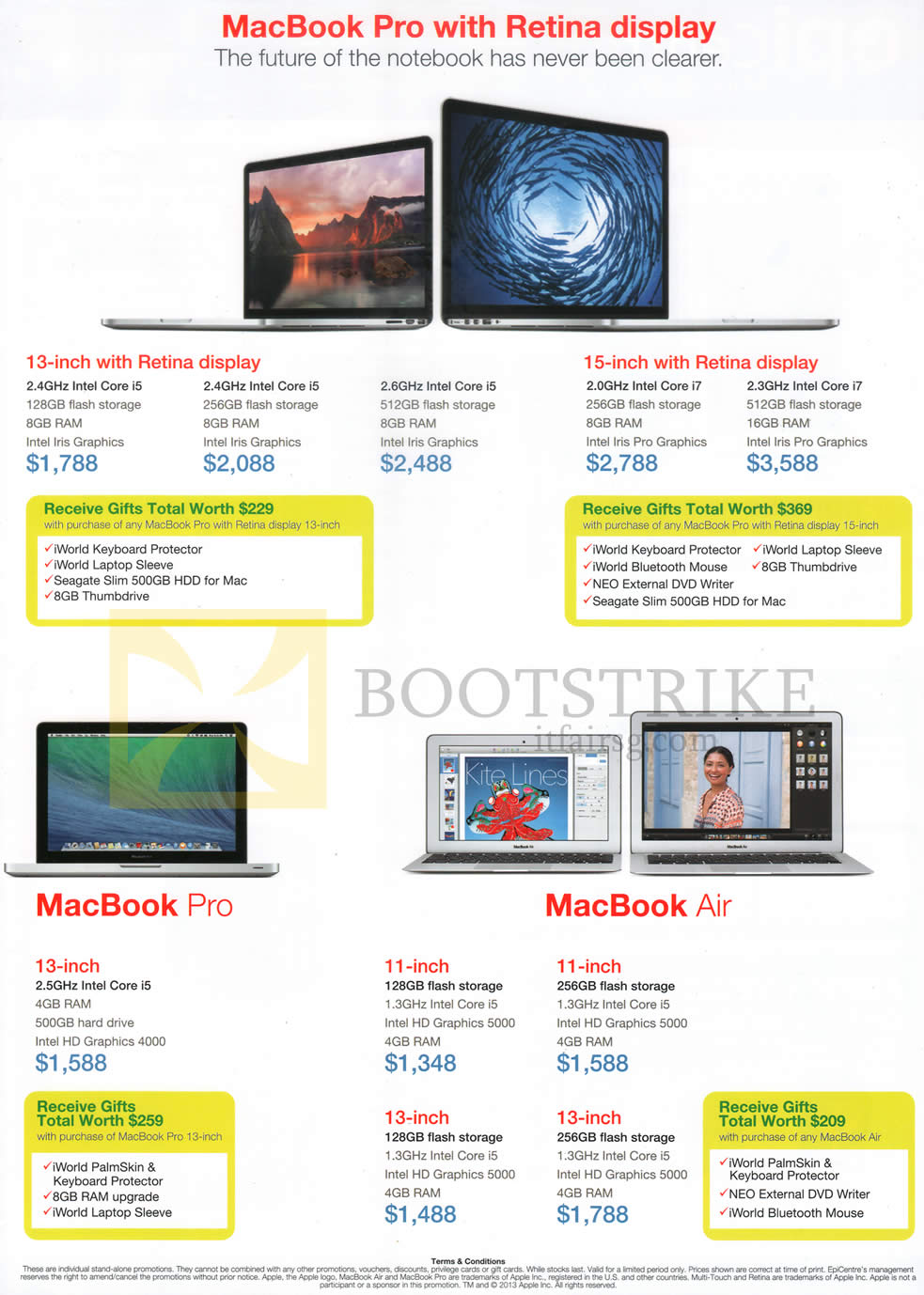 SITEX 2013 price list image brochure of Epicentre Apple MacBook Pro, Apple MacBook Air, Retina Display