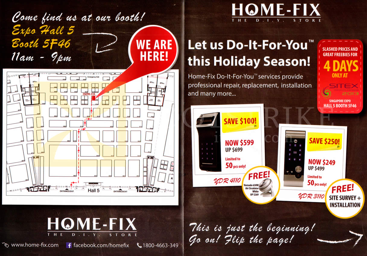 SITEX 2013 price list image brochure of Home Fix Door Security Systems YDR 4110, 3110