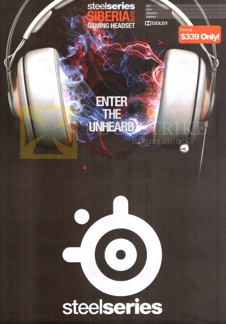 SITEX 2013 price list image brochure of Steelseries Gaming Headset Siberia Elite