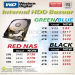 Internal HDD Hard Disk, Western Digital WD Green Blue Red Black 1TB 2TB 3TB 4TB