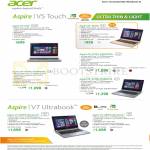 Notebooks Aspire V5 Touch V5-122P, 452PG, 473PG-54208G50a, 573PG-54204G50a, 473PG-74508G1Ta, V7-582Pg, V7-482PG