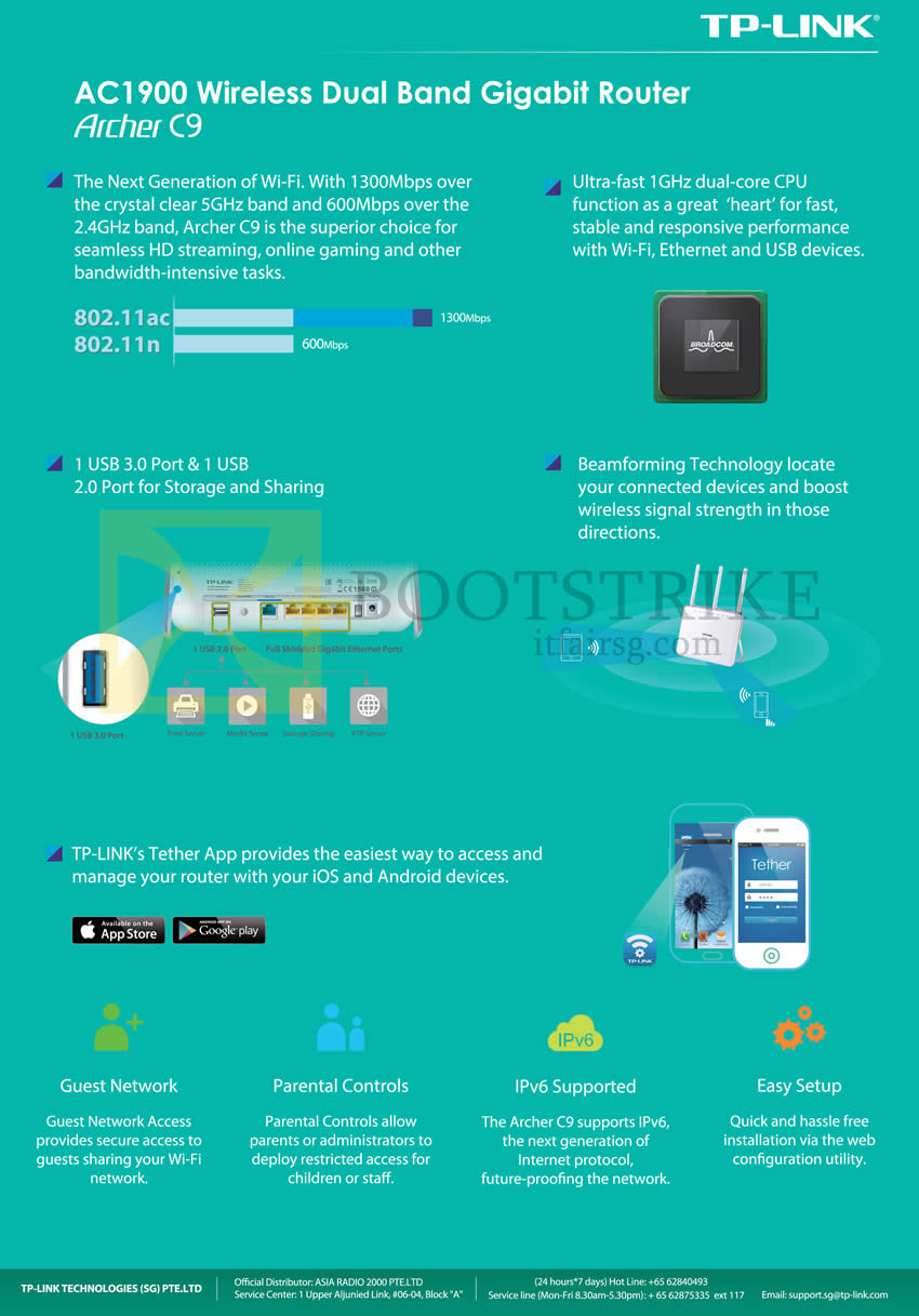 SITEX 2014 price list image brochure of Asia Radio TP-Link Networking Archer C9 Wireless Router Features