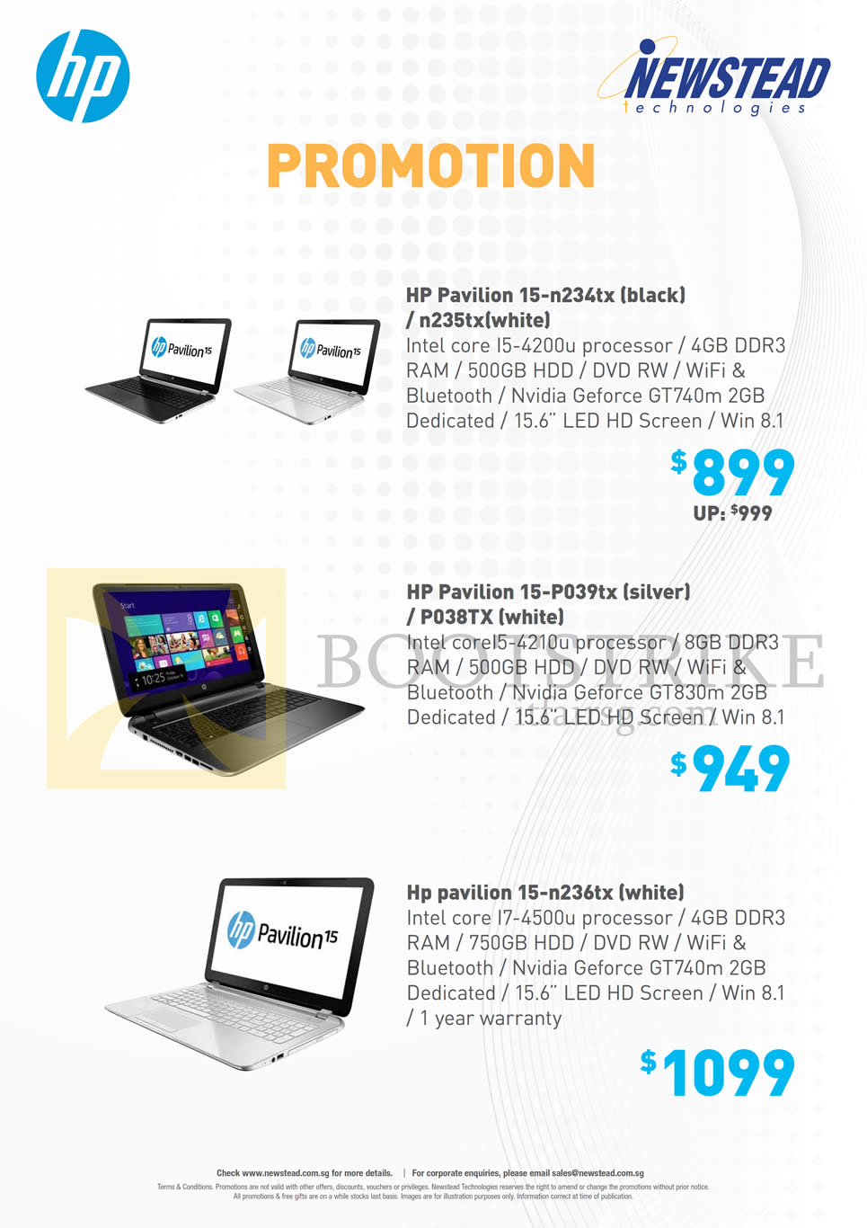 SITEX 2014 price list image brochure of HP Newstead Notebooks Pavilion 15-n234tx, 15-n235tx, 15-P039tx, 15- P038TX, 15-n236tx