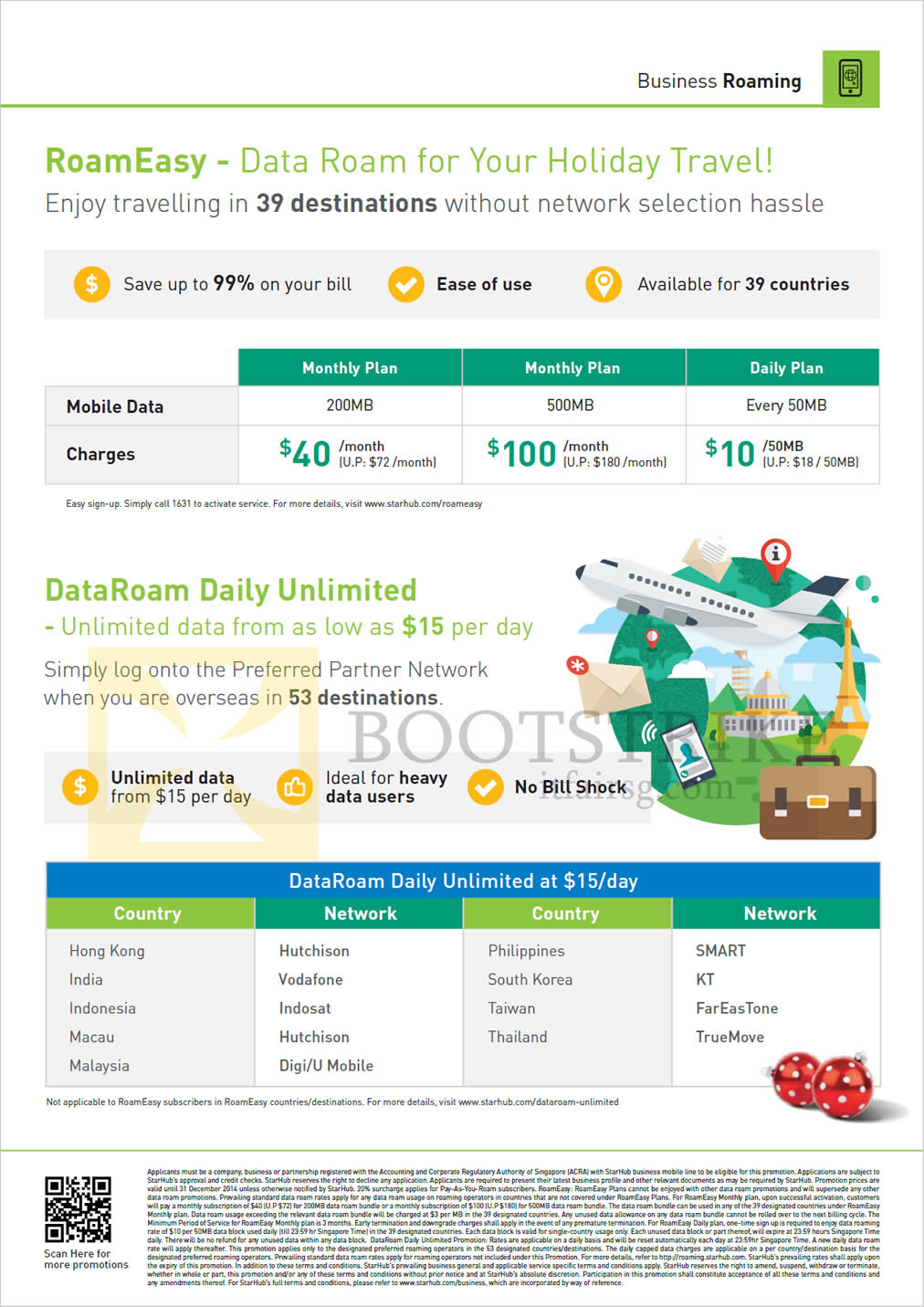 SITEX 2014 price list image brochure of Starhub Business RoamEasy, DataRoam