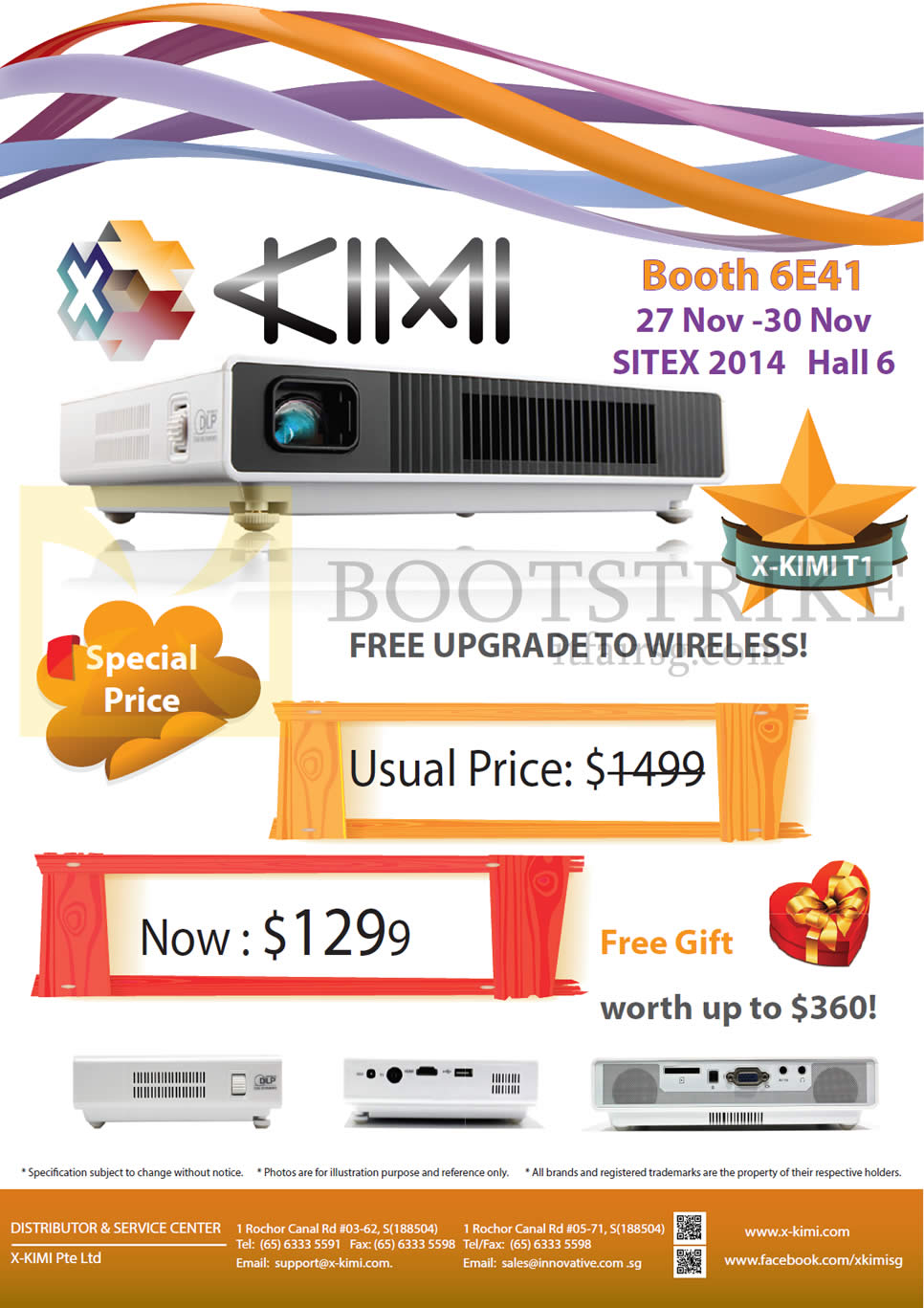 SITEX 2014 price list image brochure of X-Kimi Projector T1