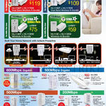 Networking HomePlus Star Bundle Packs, Aztech Powerline Plan, 600Mbps Gigabit, 500Mbps Gigabit, 500Mbps, 200Mbps