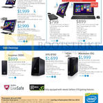 Notebooks, Desktop PCs, AIO Desktop PCs, Inspiron 23, 3000, 20 3000 Series, XPS 27, XPS 8700, Alienware X51