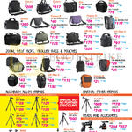 Shoulder Messenger Bags, Zoom, Belt Packs, Trolley Bags, Pouches, Aluminimum Alloy Tripods, Carbon Tripods, Heads, Accessories