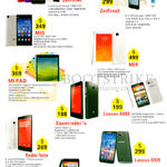 Asus Zenfone 5, 6, Xiaomi Mi 3, Mi 4, Mi Pad, Xiaomi Redmi 1s, Lenovo A889, S939, A850Plus, Redmi Note