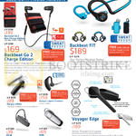 Bluetooth Mobile Headsets Backbeat Go 2 Charge, Backbeat Fit, Voyager Edge, Marque 2 M165, ML18, M90, Voyager Legend Premium